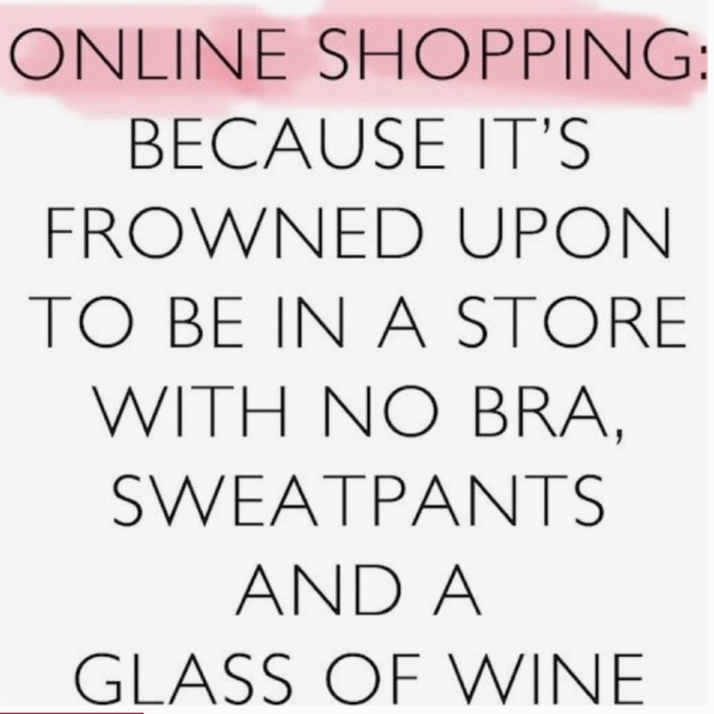 Who doesn’t rather shop at home?! 🍷 🩲 🏠